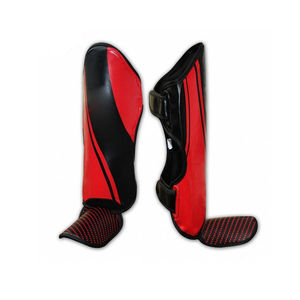 Espinilleras OEM de alta calidad para kickboxing, espinilleras de cuero personalizadas, protección para pies y piernas para entrenamiento. - Product Image 3