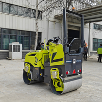 Rouleau compacteur vibrant à double tambour EPA, 1 tonne, 1,8 tonne, certifié CE/ISO, mini-rouleau, machine de compactage
