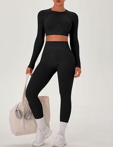 <b>women</b> premium yoga set seamless yoga gym wear set <b>women</b> stretchable yoga outfit high waist yoga <b>legging</b> set breathable set - Product Image 3