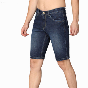 Shorts en jean décontractés pour homme, taille élastique, 5 poches, 100 % coton, coupe ample, haute qualité, vente en gros - Product Image 3