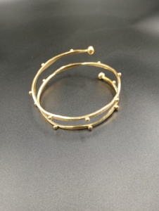 กำไลข้อมือชุบทองแบบมินิมอล ดีไซน์ทรงกลม สำหรับงานแต่งงานของผู้หญิง เครื่องประดับคลาสสิก - Product Image 6