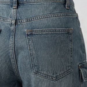 Jupe-short légère en maille bleu marine pour femme avec bordure en dentelle blanche, fermeture à cordon, coupe ajustée, taille basse élastique, 100 % polyester - Product Image 5