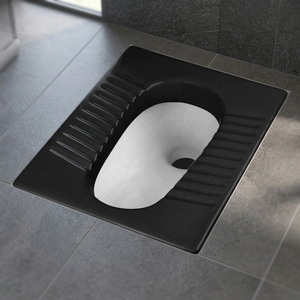 Directement de l'usine Vistaar, qualité export, WC Orissa Eastern en céramique rustique noir foncé, type squatting - Product Image 2