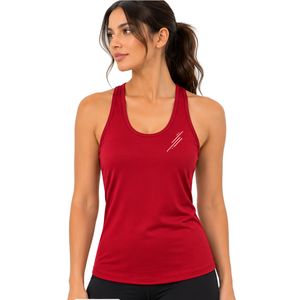 Camiseta Deportiva Personalizada para Mujer, Color Rojo, Estilo Racerback, Sin Mangas, Absorbe la Humedad, para Gimnasio, Yoga, Fitness, Running, Deportes, Diseño Personalizado OEM - Product Image 1