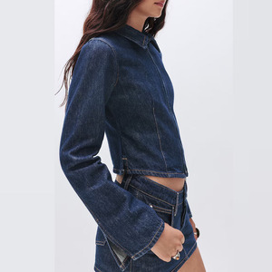 Stylish Trendy Breathable Comfort Jacket And <b>Skirt</b> Women Denim Set / Wholesale Rate Matching Two Piece Women Twin <b>Skirt</b> Set - Product Image 3