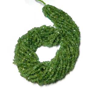 Perles de pierres précieuses en apatite verte naturelle, forme irrégulière, 3-5 mm, pour la fabrication de bijoux, prix de gros en vrac - Product Image 2