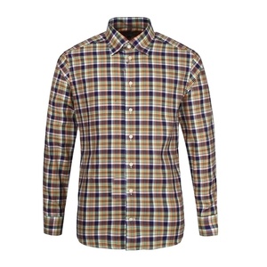 เสื้อเชิ้ตของผู้ชายผ้าฝ้ายแขนยาวดีไซน์เรียบ100% - Product Image 6