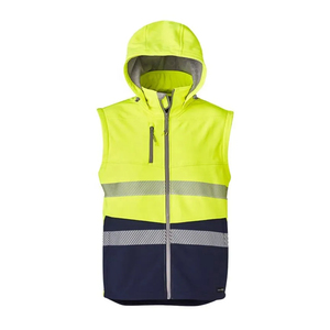Veste de travail réfléchissante à haute visibilité, imperméable, coupe-vent, légère, en polyester, avec bandes réfléchissantes pour la visibilité nocturne - Product Image 4
