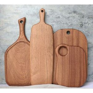 Planche à découper en bois moderne pour légumes, viande et pain, en bois naturel durable, planche de préparation - Product Image 6