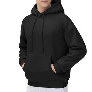 Sajjawal Zipper-Up Hooded Regular Fit 100% Cotton Fleece 400g Heavyweight Solid Eco-Friendly Windproof <b>Waterproof</b> Hip Hop Men's - Product Image 2