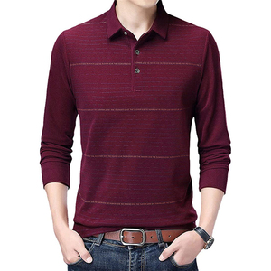 High Quality Men's Long Sleeves Polo Shirt Custom Logo Sublimation Cotton <b>Canvas</b> Solid Quick Dry for Shirt Golf Wear Collared - Product Image 3