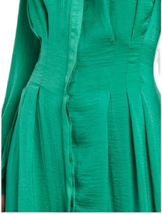 Abito Midi con Look sofisticato <span class=keywords><strong>verde</strong></span> <span class=keywords><strong>smeraldo</strong></span> con maniche lunghe a sbuffo e bottoni davanti in basso per abiti da sera - Product Image 2