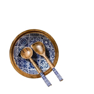 Cuenco de madera de acacia natural de buena calidad, Frutero de madera redondo a granel para servir comida, venta al por mayor, asequible - Product Image 1