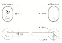304 Edelstahl RFID Schlüsselloses Hotel-Türschloss für Metall-/Aluminium-/Holztüren mit SDK (-9902-F)