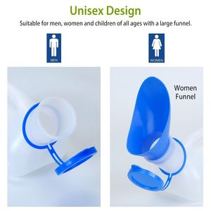 Urinoir portable unisexe 1000ML/33.8OZ pour adulte, avec couvercle et entonnoir, pour homme et femme, idéal pour voiture et camping - Product Image 3