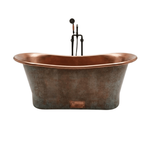 Bañera independiente de cobre de lujo hecha a mano |   Bañera de Hidromasaje Premium con Acabado en Cobre Antiguo para un Baño Moderno Estilo Spa - Product Image 1