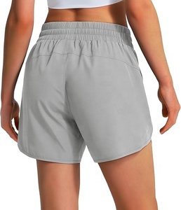 Breathable High <b>Waisted</b> Workout Shorts for Women Athletic Running Shorts Quick Dry Lightweight Gym Sweat Shorts with Zipper - Product Image 3