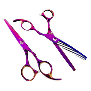 Kit de Tijeras de Peluquería para Adelgazar el Cabello, 100% Acero, Tijeras de Belleza Profesionales para Barbería y Salón, Tijeras de Adelgazamiento con Dientes en V 25-30% - Product Image 5