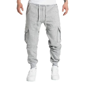 Monos holgados para hombre, pantalones Cargo de entrenamiento, pantalones de chándal, pantalones deportivos activos con cordón, pantalones informales con múltiples bolsillos para hombre - Product Image 1