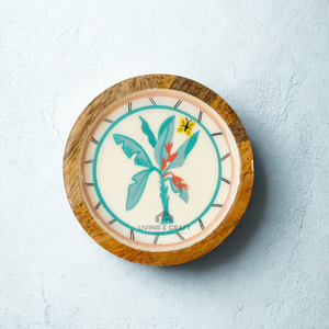 Eco Friendly Wooden <b>Coaster</b> Set with Enamel Artwork Handmade Acacia Wood <b>Table</b> <b>Coasters</b> - Product Image 2