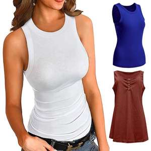 Woman All-match Women <b>Camisole</b> <b>Tops</b> Sleeveless Cotton Tank <b>Top</b> Breathable Knitted <b>Ladies</b> Yoga Gym Ribbed Women Tank <b>Tops</b> - Product Image 1