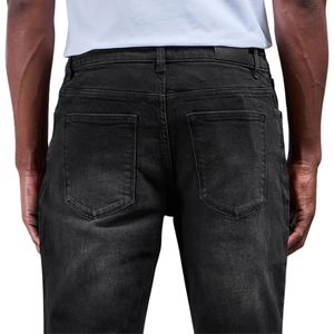 Jean en denim délavé coupe droite, pantalon décontracté à jambe ample pour l'automne, pantalon confortable pour le quotidien, streetwear durable, vêtements personnalisés - Product Image 4