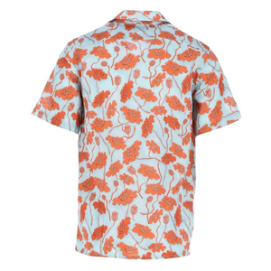 <b>Men</b> Hawaiian <b>Shirt</b> Floral <b>Satin</b> Woven Short Sleeve Casual Summer Beach Button Up Custom Sublimation Print Top - Product Image 3