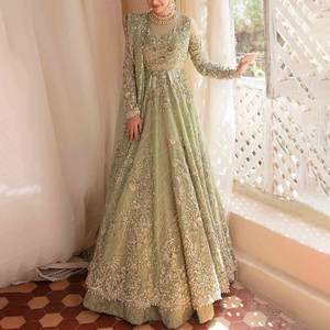 Vestido de Novia Tradicional para Fiesta de Boda, Lehenga Choli de Terciopelo Pakistaní, 3 Piezas, Bordado Premium, Sin Arrugas, Secado Rápido, C PAK - Product Image 4