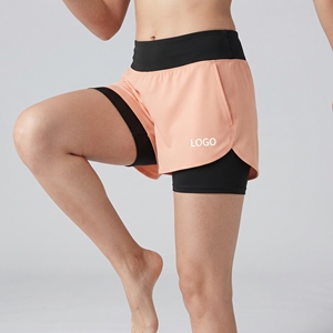 Shorts de course personnalisés pour femmes, vente en gros, 2 en 1, légers, pour la gym, le fitness, l'entraînement, le yoga, avec poches et couche intérieure - Product Image 6