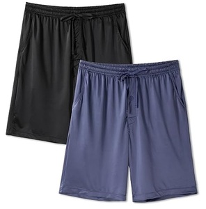 Shorts de nuit en soie pour homme, taille à cordon, en satin de soie respirant, 100% soie - Product Image 6