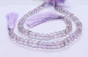 Perles facettées en améthyste rose naturelle, 8 à 9 mm, perles de pierre précieuse améthyste rose, perles rondes en améthyste rose pour la création de bijoux - Product Image 5
