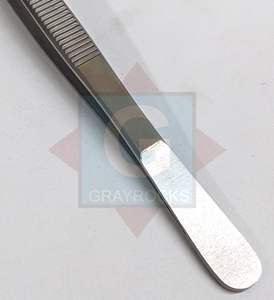 Pinzas dentales Gray Rocks de acero inoxidable plateadas con mango de diseño cruzado de lujo y agarre acolchado manual de 5 posiciones de mandíbula - Product Image 6