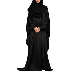 High Quality Women Muslim Abaya <b>Kaftan</b> Style Turkish Breathable Chiffon Linen Satin Lightweight <b>Long</b> Sleeve Ankle Length Custom - Product Image 4