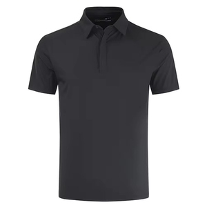 Custom Print Men's <b>Golf</b> for Shirts Cotton Bamboo Fiber Solid Knitted Breathable Short Sleeve High Quality - Product Image 3