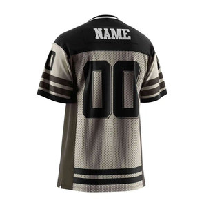 Camiseta de Fútbol Americano para Hombre, Cuello en V, Manga Corta, Malla Transpirable, Estampado Sublimado, Número 00 en la Parte Delantera, Diseño a Rayas, Talla Adulto - Product Image 2