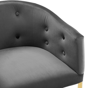 Modway Savour <b>Adjustable</b> PU Leather <b>Bar</b> <b>Stool</b> with Gold Legs Luxury Upholstered Seat Modern Design Metal Frame-Commercial Use - Product Image 5