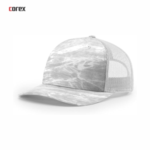 Casquette Trucker en Maille Personnalisée 5 Panneaux Ajustable Respirante Imperméable Gris Camouflage Décontractée Printemps Été Unisexe Adulte Pêche 3D - Product Image 1