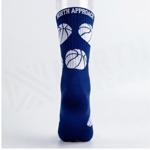 Chaussettes de sport respirantes bleues à motif géométrique pour adultes – Collection Printemps - Product Image 2