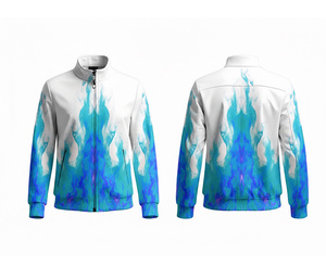 Veste zippée sublimée personnalisée pour équipe, vêtements de course et de fitness, chaude, respirante, séchage rapide |   Tailles Hommes Femmes Jeunes - Product Image 4