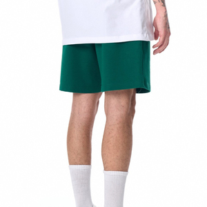 Shorts Bermuda en coton vert uni pour homme, taille à cordon, vêtements décontractés - Product Image 6