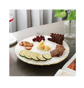 Plato Giratorio de Mármol Ecológico Multifuncional para Cocina, Plato Decorativo Redondo de Mármol de 12 Pulgadas - Product Image 3