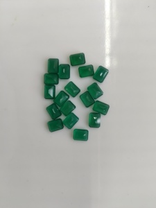 พลอยออนิกซ์สีเขียวธรรมชาติ 8x6 มม. ทรงแปดเหลี่ยม คุณภาพดีที่สุด สำหรับทำเครื่องประดับ - Product Image 6