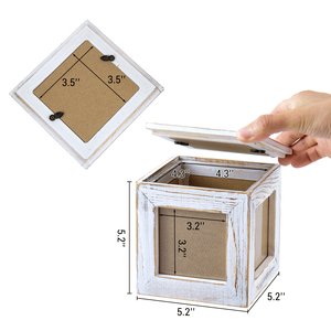 MyGift Amazon Hot Item 5-Photo Cube Display Box - Rustic Farmhouse Home Decor - Product Image 6