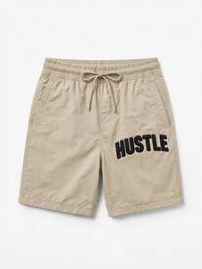 Shorts Bermuda décontractés pour hommes en synthétique avec cordon de serrage et taille élastique à imprimé tribal - Product Image 1