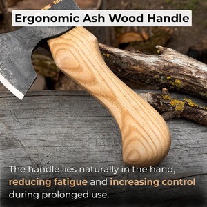 Hacha pequeña para tallar, forjada a mano en acero al carbono 52100, herramienta para trabajar la madera, hacha para cortar - Product Image 5