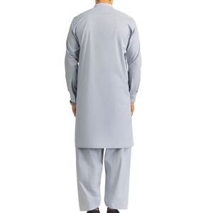 Shalwar Kameez élégant bleu glace, en coton de luxe, texture lisse, confort frais, style mariage, shalwar kameez pour homme - Product Image 2