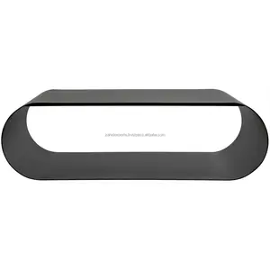 Modern Minimalist Wood Top Metal Frame Coffee <b>Table</b> with Storage Portable Design Living Room Furniture by Zahid Exports - Product Image 5