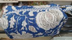 <b>Quilted</b> fabric pouch for cosmetics accessories travel storage gifts stationery and everyday organization with wholesale supply - Product Image 4