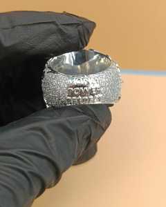Hip-Hop Luxury Iced Out Custom <b>Initial</b> <b>Ring</b> 925 Sterling Silver VVS Moissanite Diamond Bling Jewelry Men's Gifts Unisex Fashions - Product Image 6