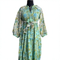 Robe longue d'été pour femmes grandes tailles, manches longues, en velours côtelé, imprimé floral, style bohème, col en V, coupe ample, décontractée, pour les occasions spéciales
